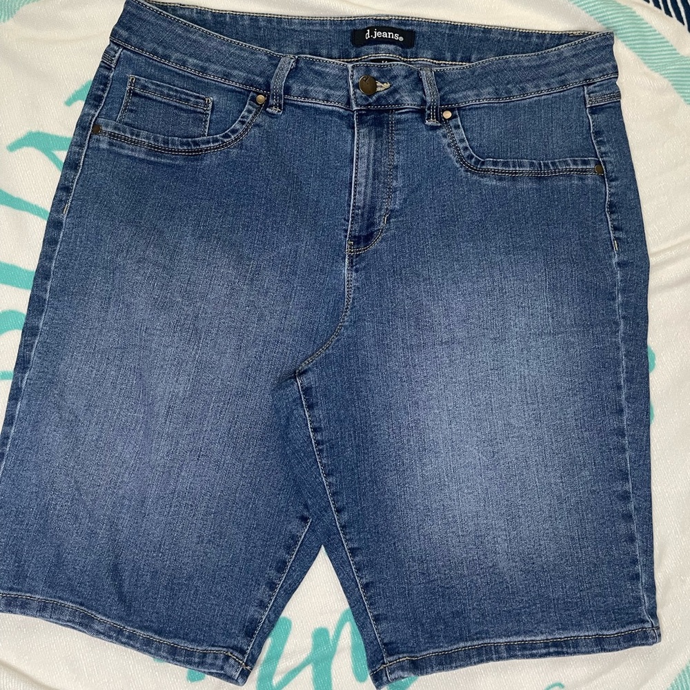 D Jeans Denim Bermuda Shorts Sz 14